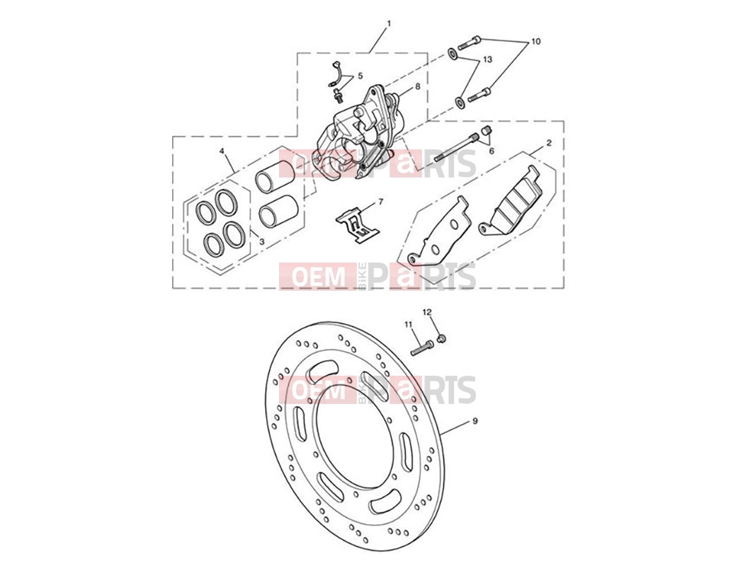 Triumph 2008 SCRAMBLER EFI Front Brake Caliper & Discs