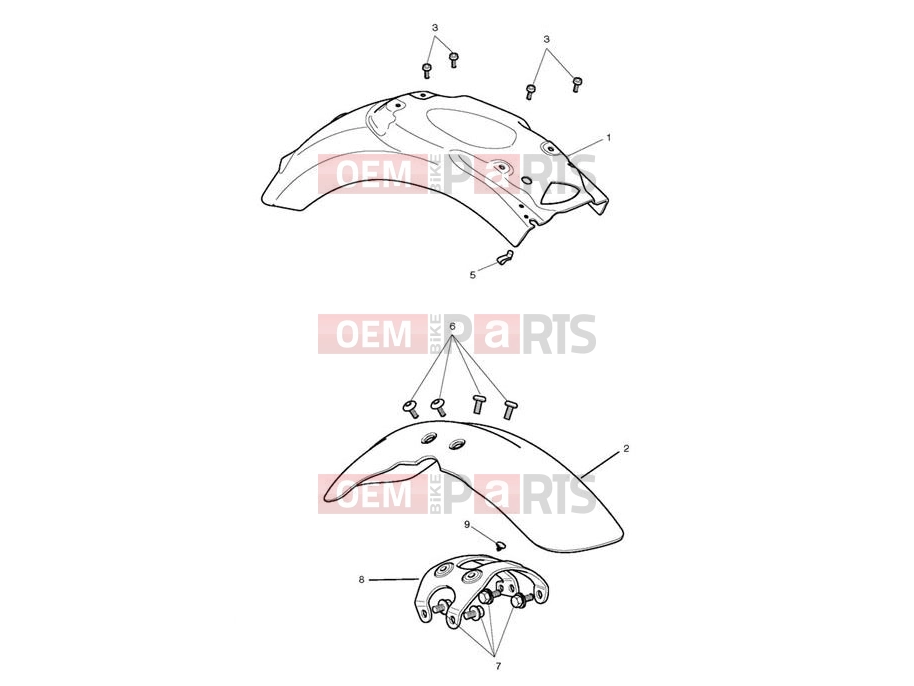 Triumph 2012 SCRAMBLER EFI Mudguards