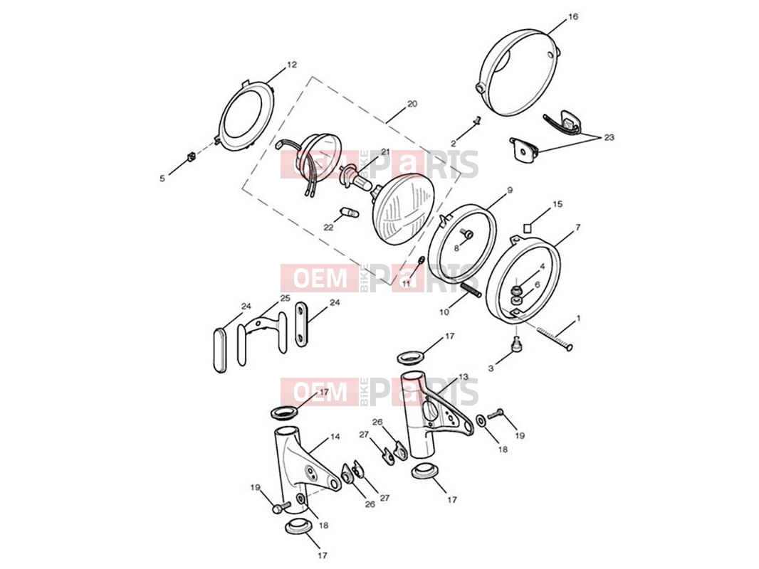 Triumph 2013 SCRAMBLER EFI Headlight Assembly