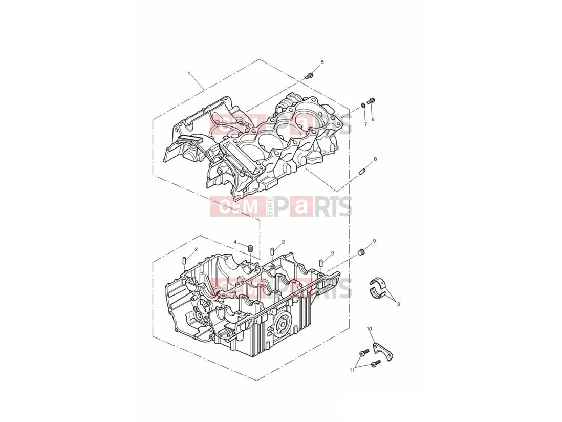 Triumph 2000 TT600 Crankcase