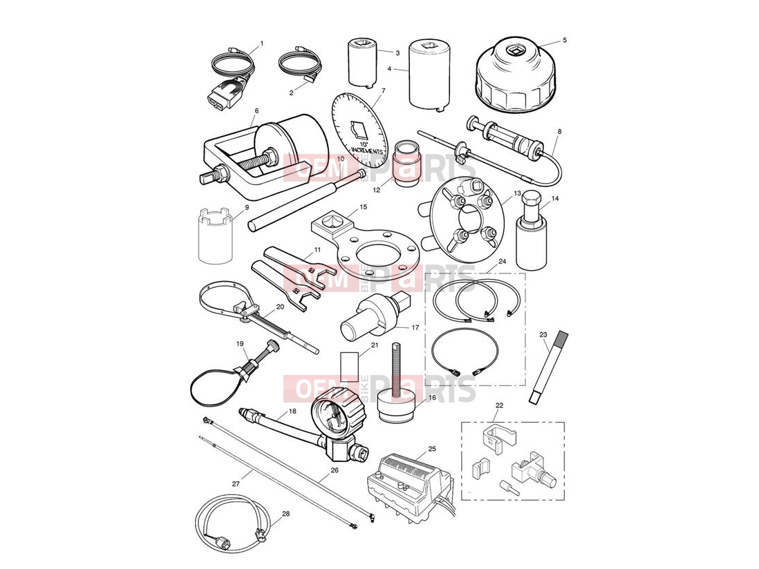 Triumph 2003 TT600 Service Tools