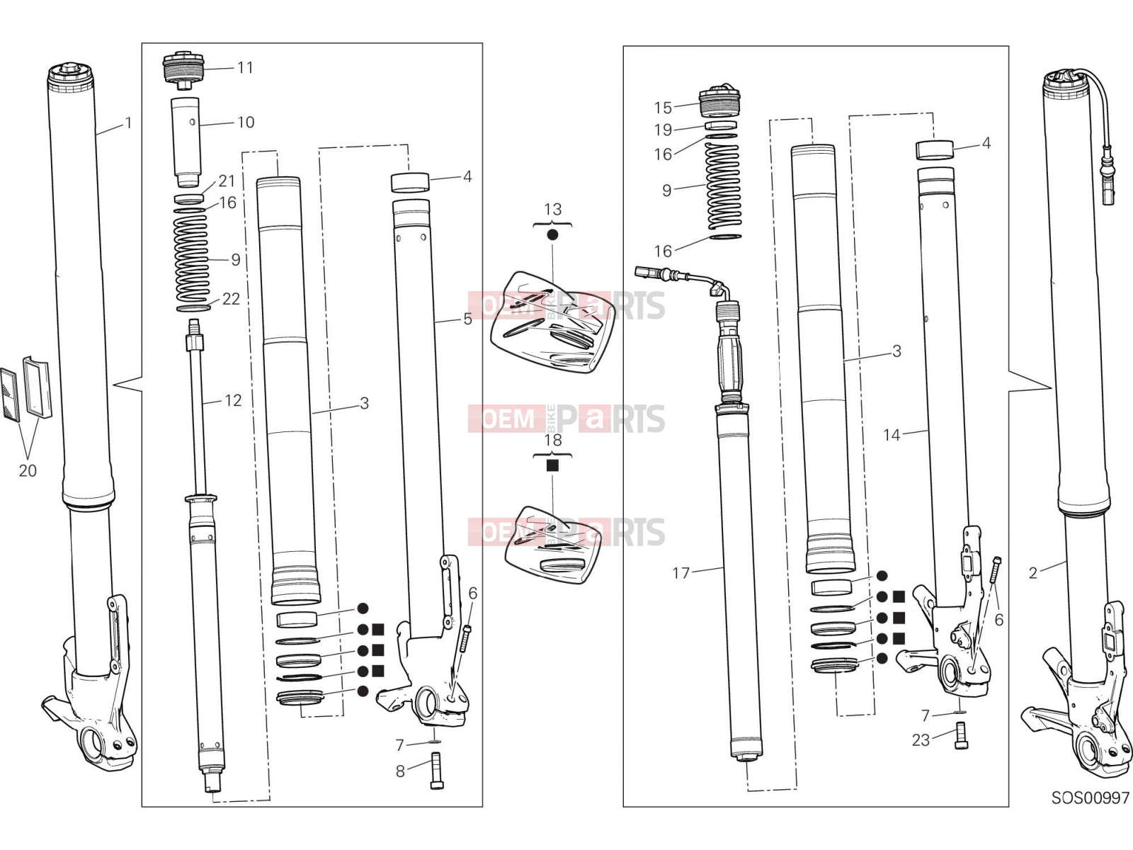 DUCATI 2022 Multistrada V2 S FRONT FORK