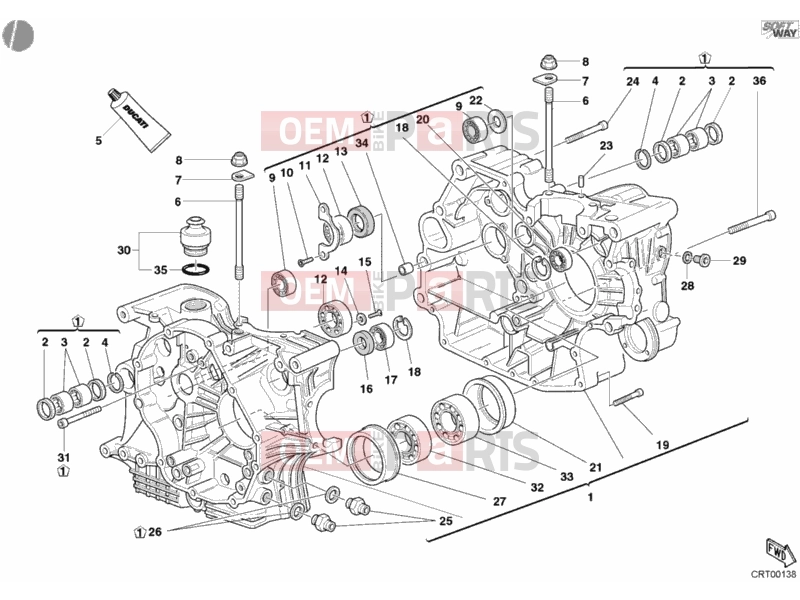DUCATI 2003 Monster S4R CRANKCASE » ENGINE CASE