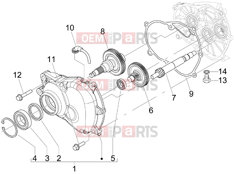 Engine » Reduction unit - Gilera Runner 125 Race VX 4T 2007
