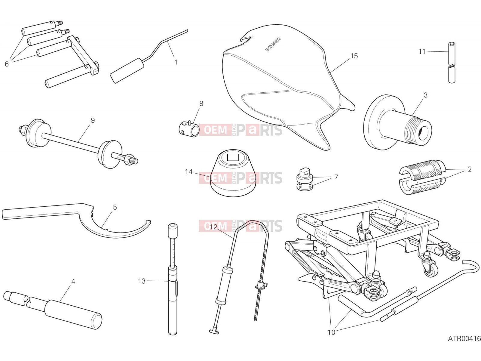 DUCATI 2022 XDiavel WORKSHOP SERVICE TOOLS, FRAME [MOD:XDIAVEL]