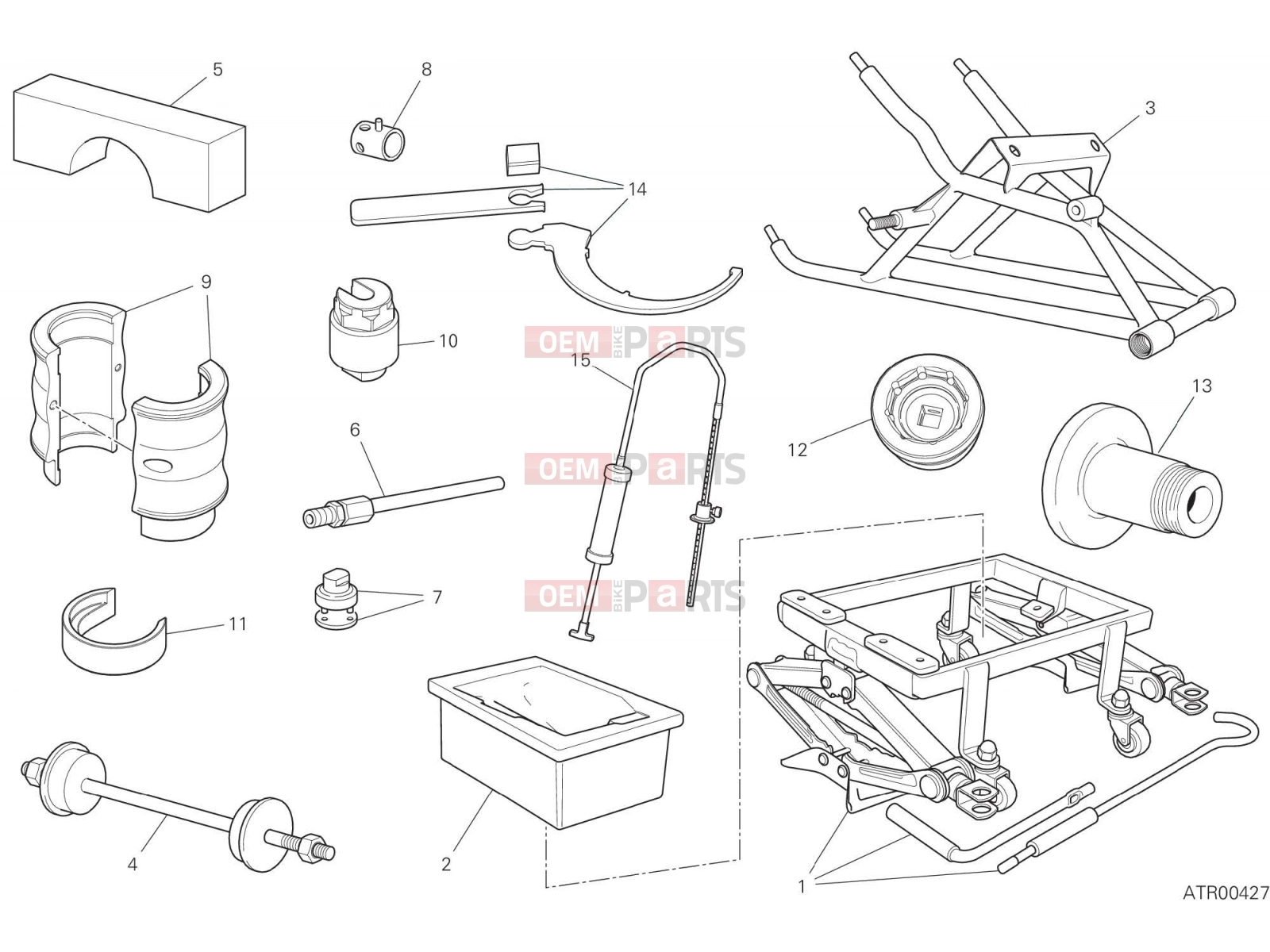 DUCATI 2023 Streetfighter V2 WORKSHOP SERVICE TOOLS (FRAME)