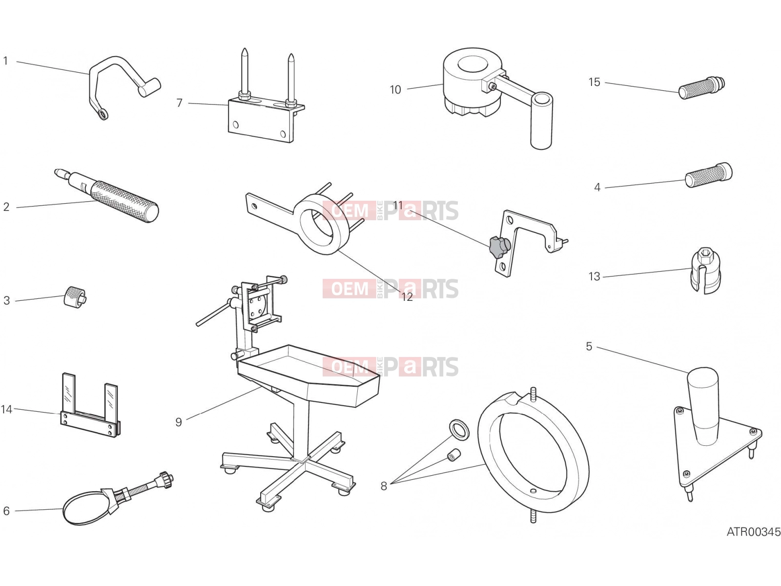 DUCATI 2016 Multistrada 1200 Enduro WORKSHOP SERVICE TOOLS [MOD:MS1200E]