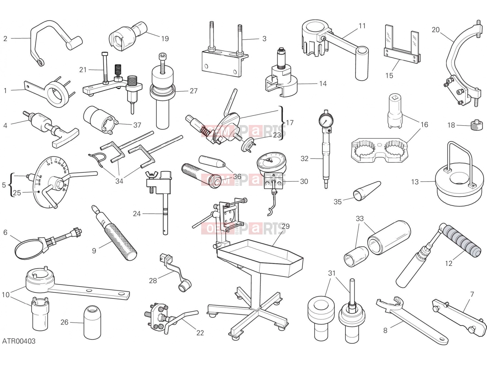DUCATI 2021 Multistrada 950 WORKSHOP SERVICE TOOLS [MOD:MS950]