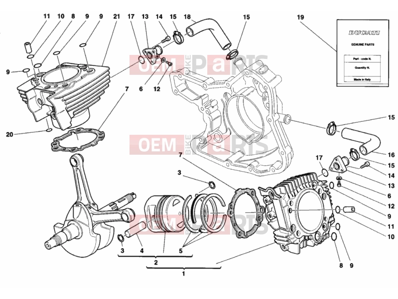 DUCATI 2002 Sporttouring ST2 CYLINDER - PISTON » ENGINE CASE