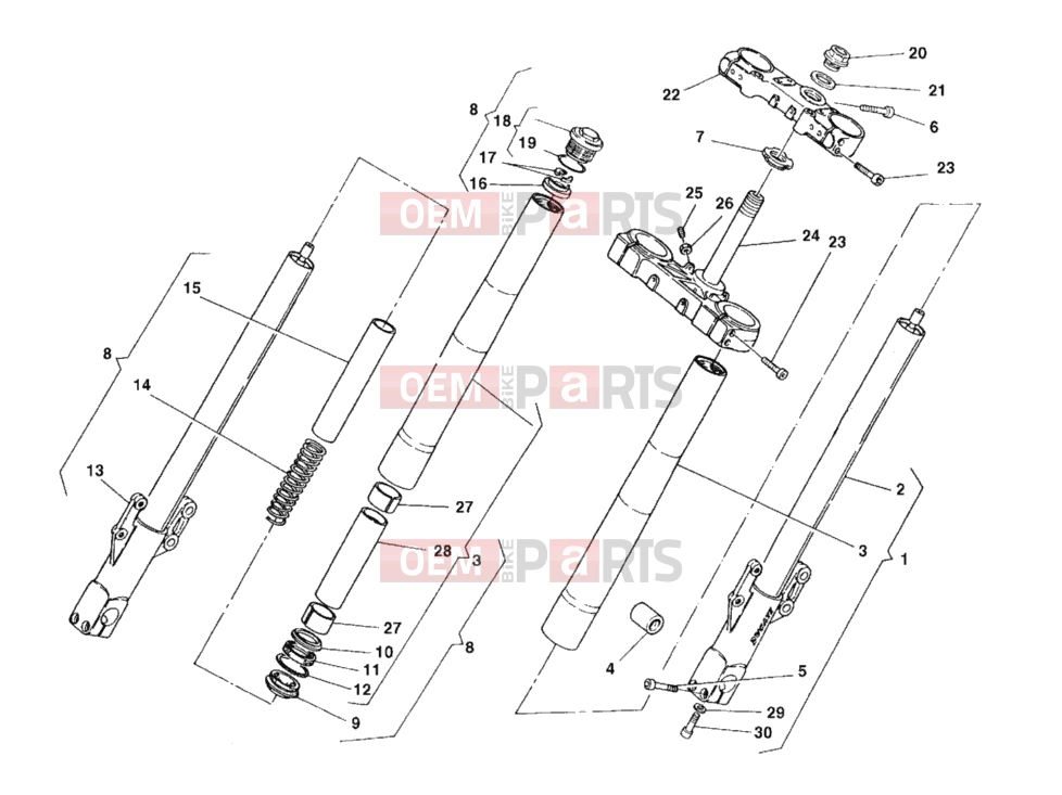 DUCATI 1999 Monster 600 FRONT FORK