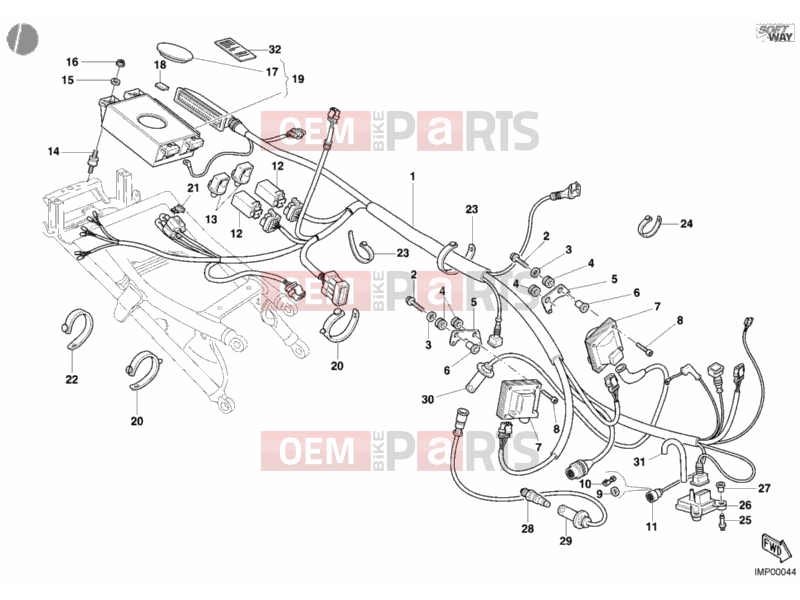 DUCATI 2001 Superbike 748 E ENGINE CONTROL UNIT » HANDLE BAR