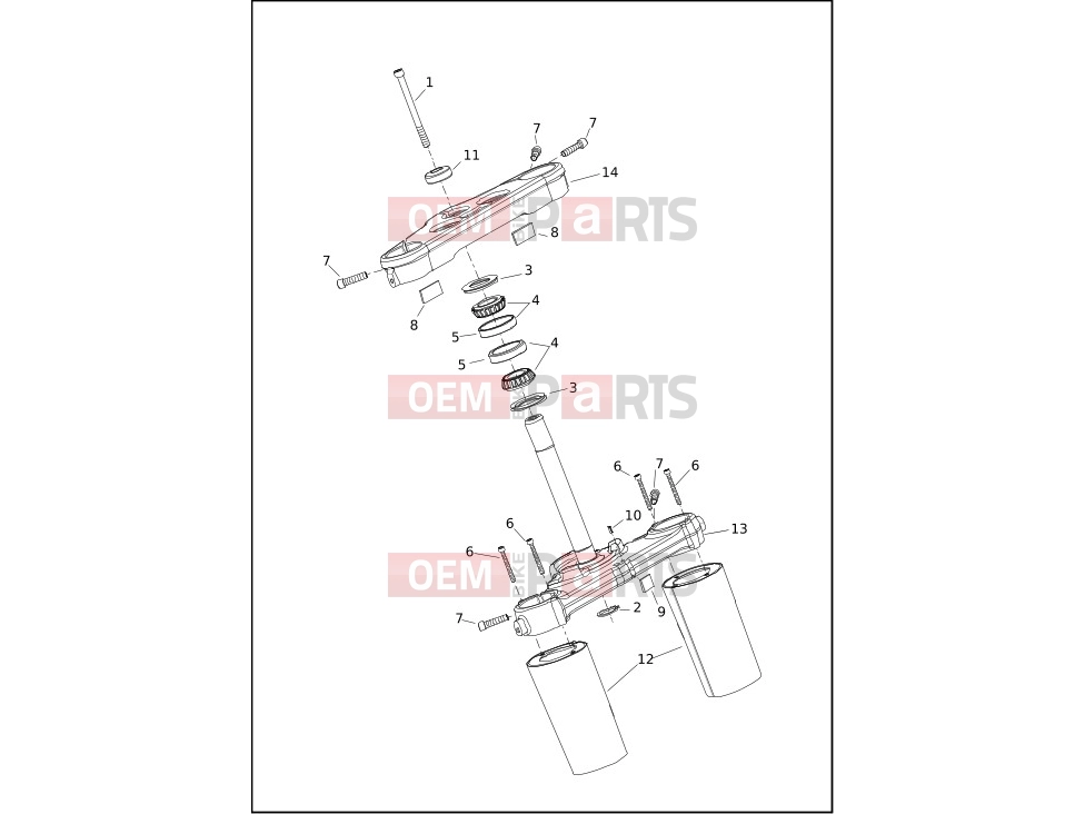 Harley-Davidson 2021 SOFTAIL SOFTAIL SOFTAIL STANDARD  - FXST FORK BRACKETS, FRONT - FLHC, FLHCS
