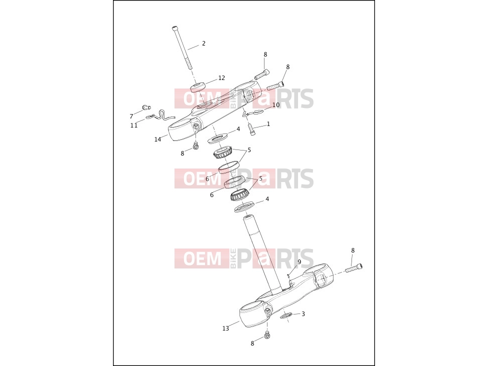 Harley-Davidson 2019 SOFTAIL SOFTAIL FAT BOB  - FXFB FORK BRACKETS, FRONT - FXBB