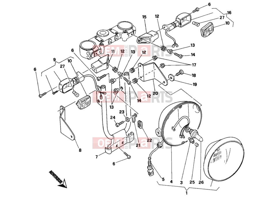 DUCATI 2001 Monster 900 HEADLIGHT » LIGHTING SYSTEM