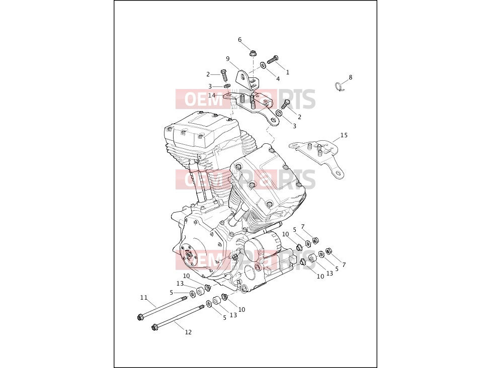 Harley-Davidson 2017 SOFTAIL BREAKOUT  - FXSB ENGINE MOUNTS