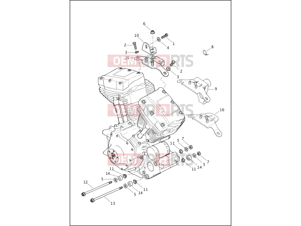 Harley-Davidson 2016 SOFTAIL SOFTAIL SLIM S  - FLSS ENGINE MOUNTS