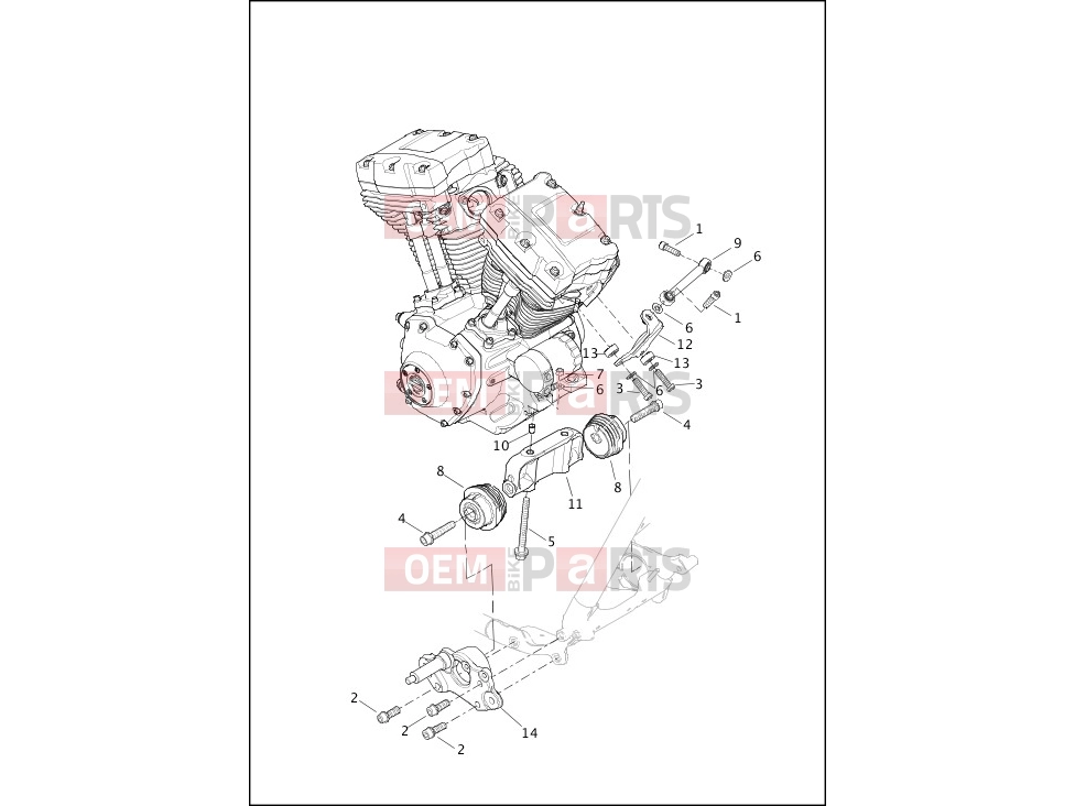 Harley-Davidson 2015 TRIKE FREEWHEELER  - FLRT ENGINE MOUNTS & STABILIZER LINK