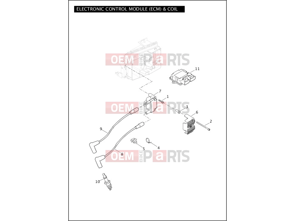 Harley-Davidson 2012 DYNA DYNA SWITCHBACK  - FLD 103 ELECTRONIC CONTROL MODULE (ECM) & COIL