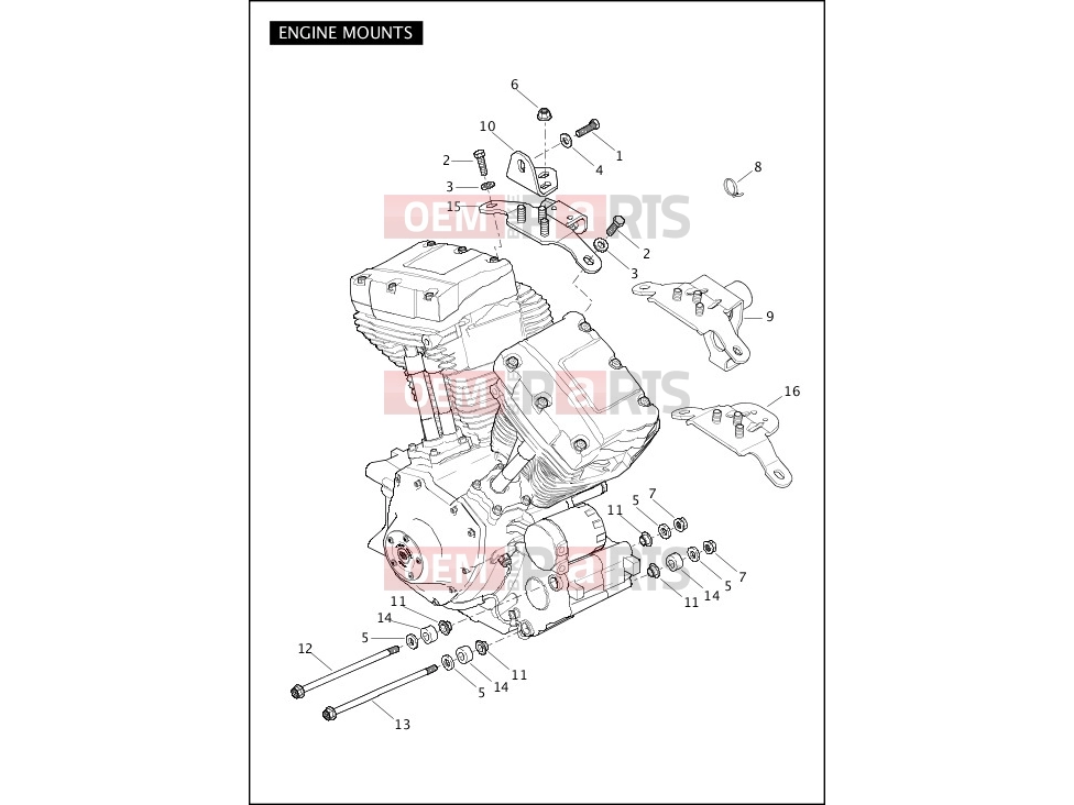 Harley-Davidson 2012 SOFTAIL FAT BOY  - FLSTF 103 ENGINE MOUNTS