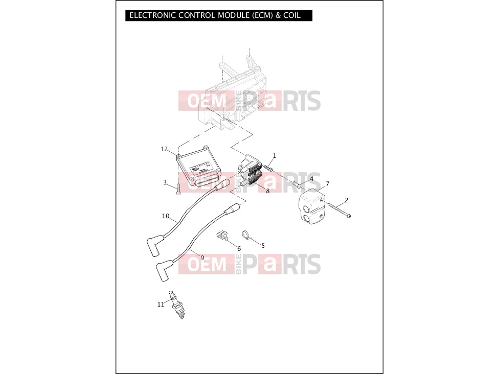 Harley-Davidson 2011 DYNA DYNA STREET BOB  - FXDB ELECTRONIC CONTROL MODULE (ECM) & COIL