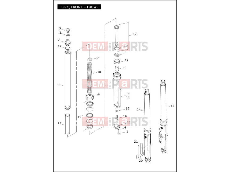 Harley-Davidson 2011 SOFTAIL FAT BOY  - FLSTF FORK, FRONT - FXCWC