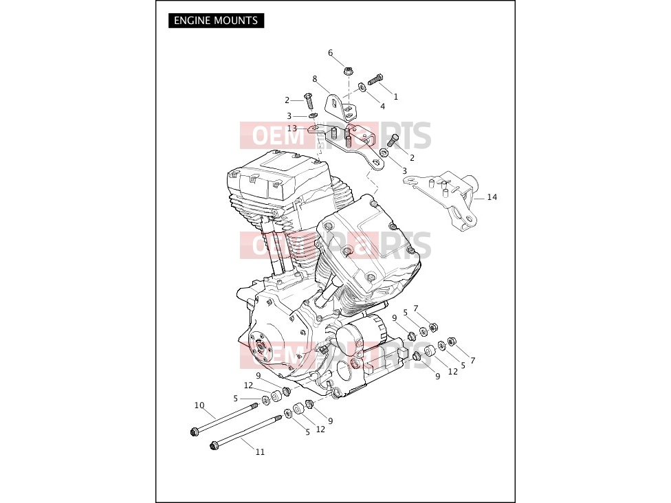 Harley-Davidson 2011 SOFTAIL SOFTAIL STANDARD  - FXST ENGINE MOUNTS