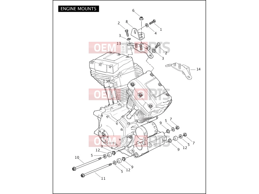 Harley-Davidson 2009 SOFTAIL SOFTAIL CUSTOM  - FXSTC ENGINE MOUNTS