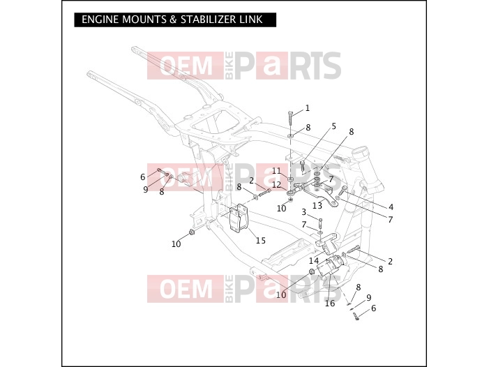 Harley-Davidson 2004 DYNA DYNA LOW RIDER  - FXDLI ENGINE MOUNTS & STABILIZER LINK