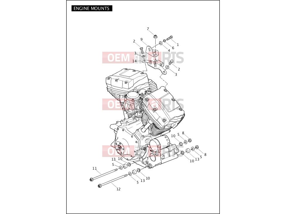 Harley-Davidson 2004 SOFTAIL SOFTAIL STANDARD  - FXST ENGINE MOUNTS