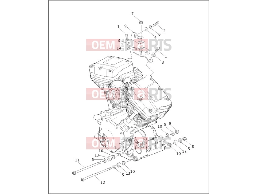 Harley-Davidson 2001 SOFTAIL NIGHT TRAIN  - FXSTB ENGINE MOUNTS