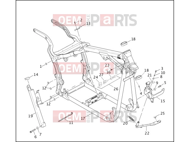 Harley-Davidson 2001 SOFTAIL SOFTAIL DEUCE  - FXSTD FRAME & JIFFY STAND