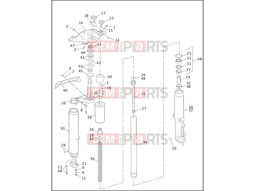 Harley-Davidson 1998 TOURING ELECTRA GLIDE STANDARD  - FLHT FRONT FORK
