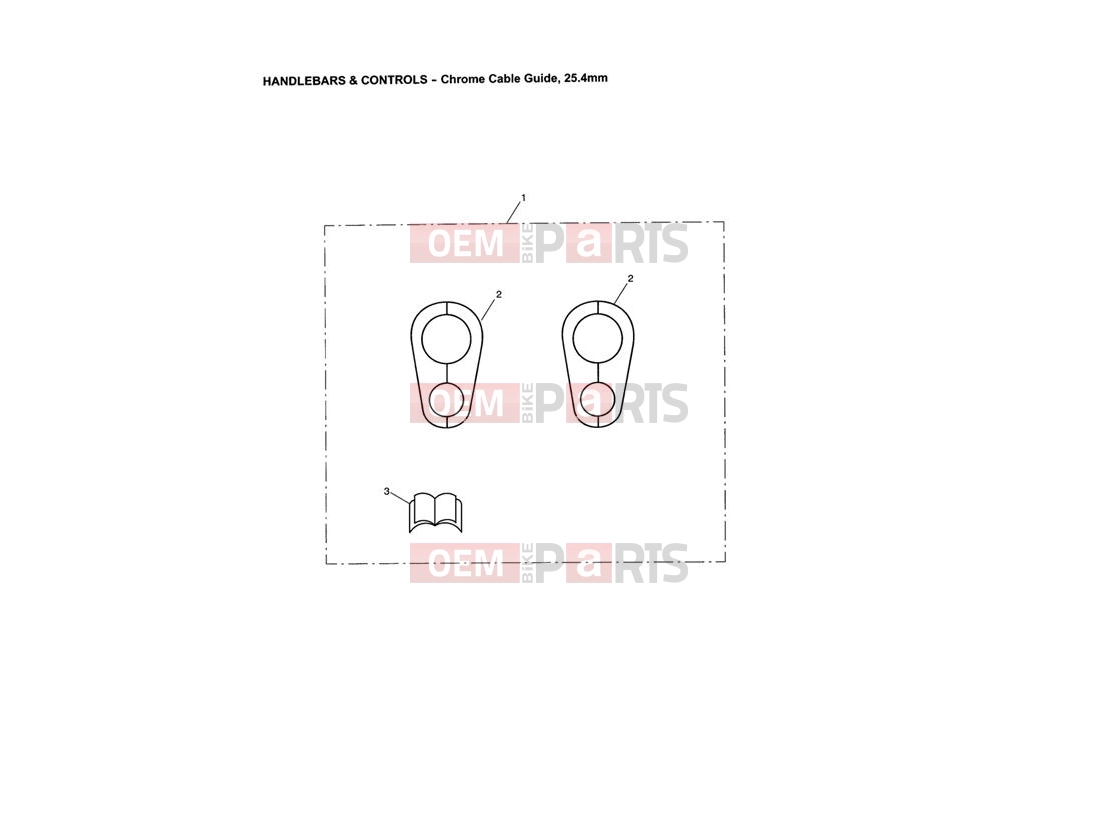 Triumph 2010 THUNDERBIRD Chrome Cable Guide, 25.4mm
