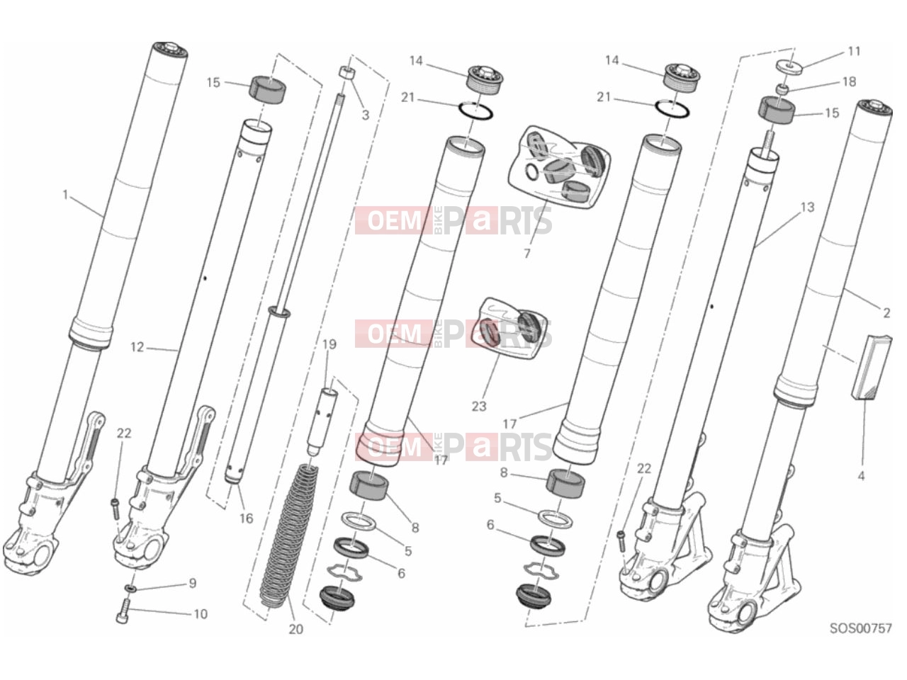 DUCATI 2017 Scrambler Cafe Racer FRONT FORK