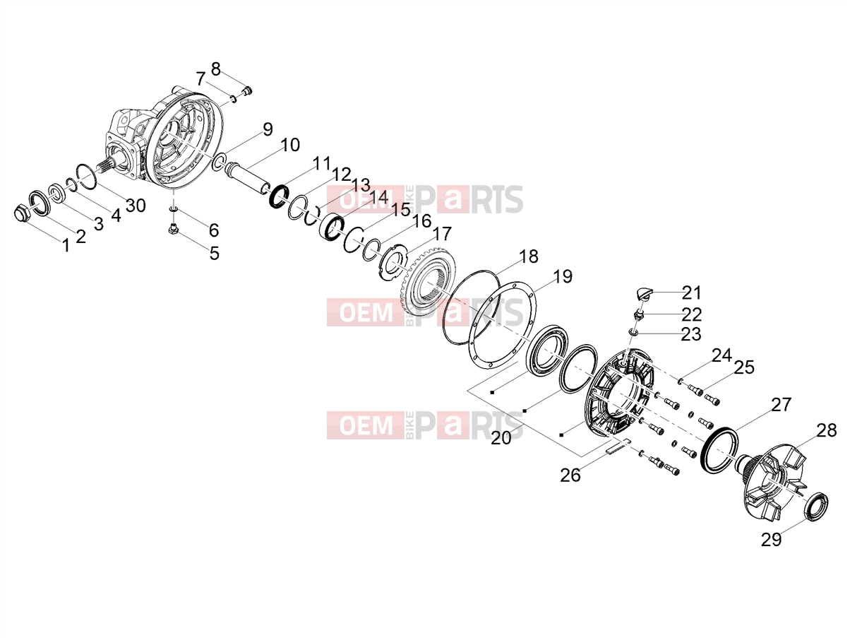MOTOGUZZI V85 TT Strada E5+ (EU) Engine » Rear transmission / Components