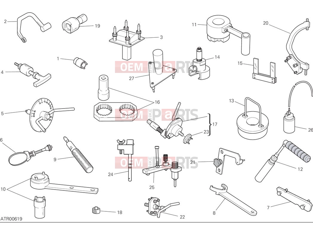 DUCATI 2025 Desert X Workshop service tools - engine