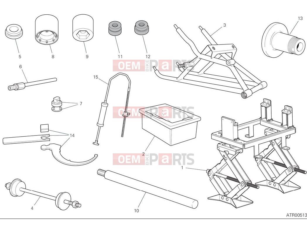 Workshop service tools - frame - Ducati Panigale V2 Superquadro Final Edition 2025