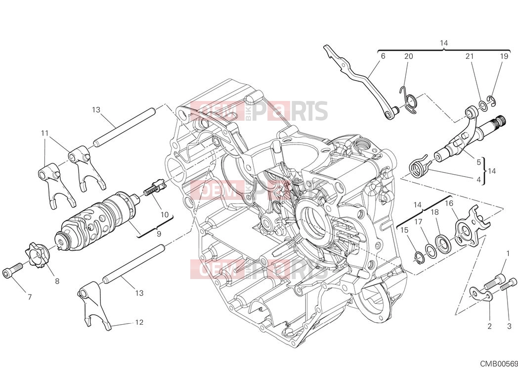 Shift cam & fork - Ducati Monster 2025