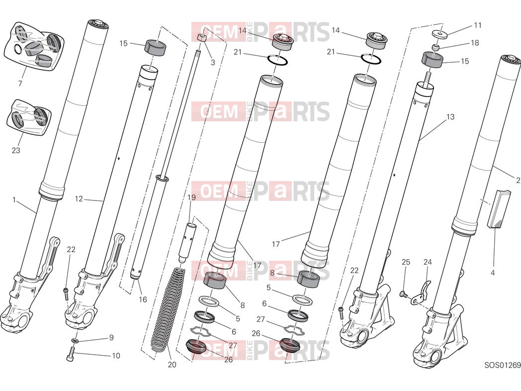 DUCATI 2025 Scrambler Icon Dark Front fork