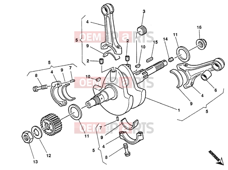 DUCATI 1994 Monster 600 CRANKSHAFT » ENGINE CASE