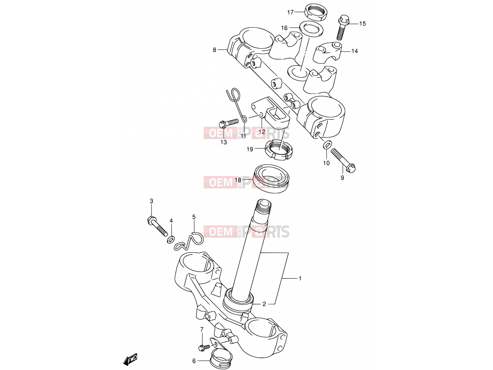 48 - FRONT FORK BRACKET (SEE NOTE) - Suzuki DR-Z400E Y (2000) (E01)
