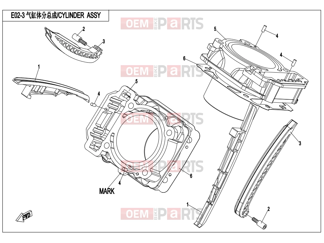 CFMOTO 2016 UTV UFORCE 800 (CF800-3) CYLINDER ASSY. - E02-3