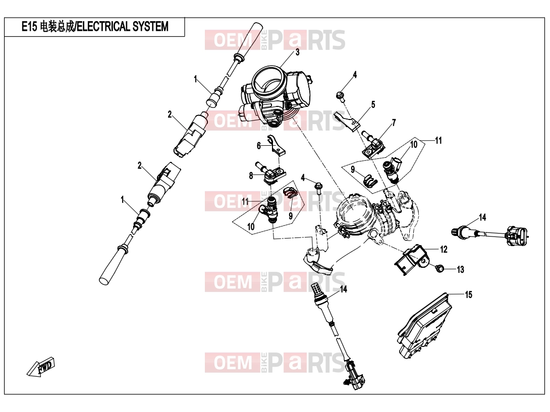 CFMOTO 2015 UTV UFORCE 800 (CF800UU-A) ELECTRICAL SYSTEM - E15