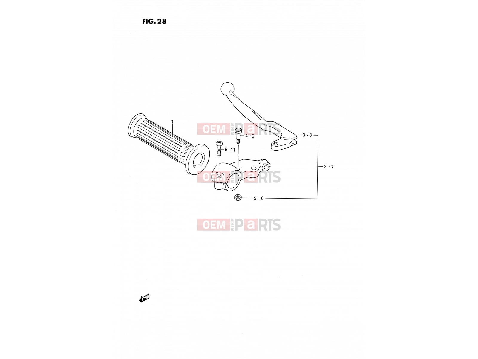 SUZUKI DS80 R (1994) (E03) 28 - LEFT HANDLE SWITCH