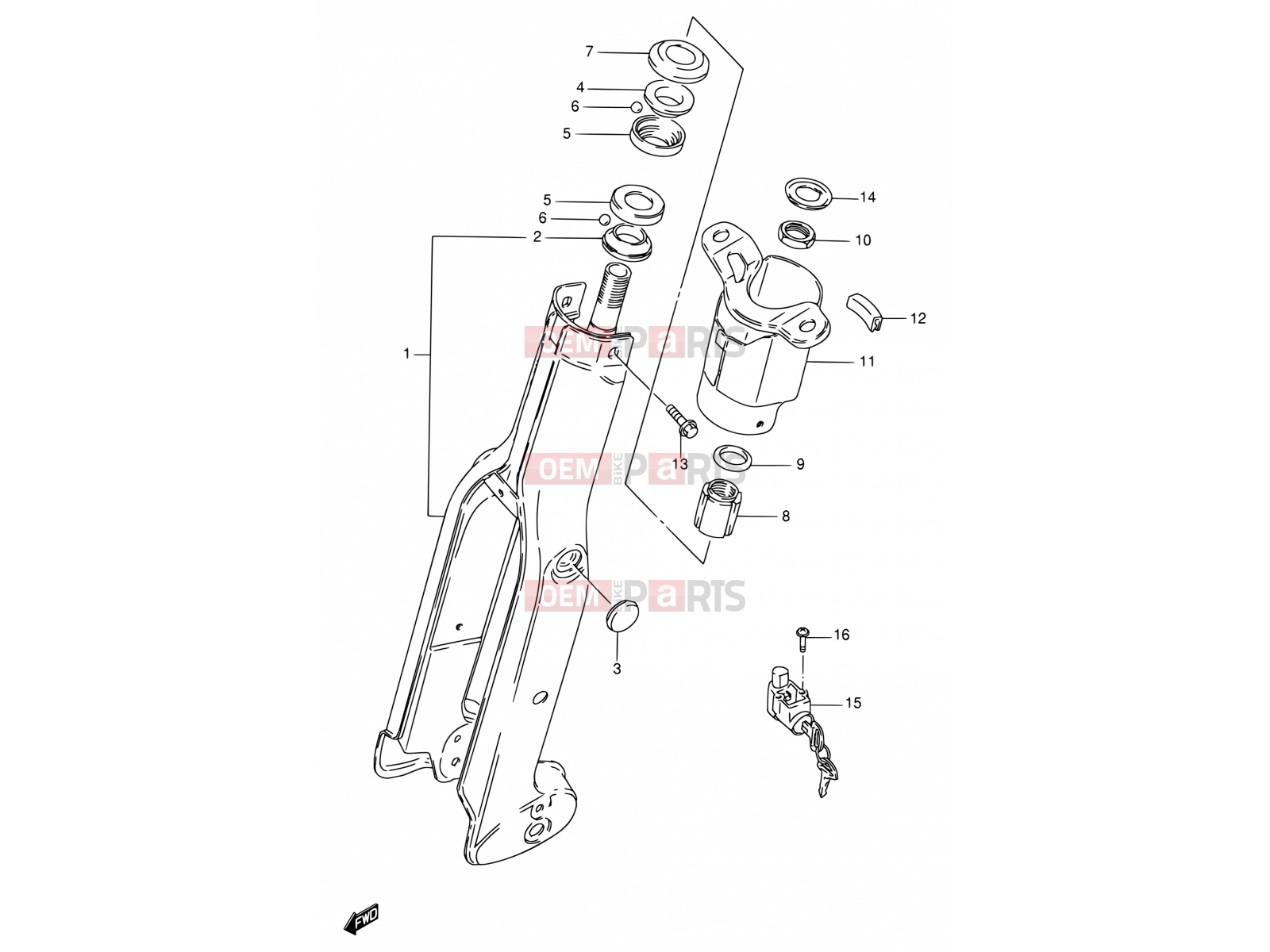 46 - FRONT FORK - Suzuki FB100 Y (2000)