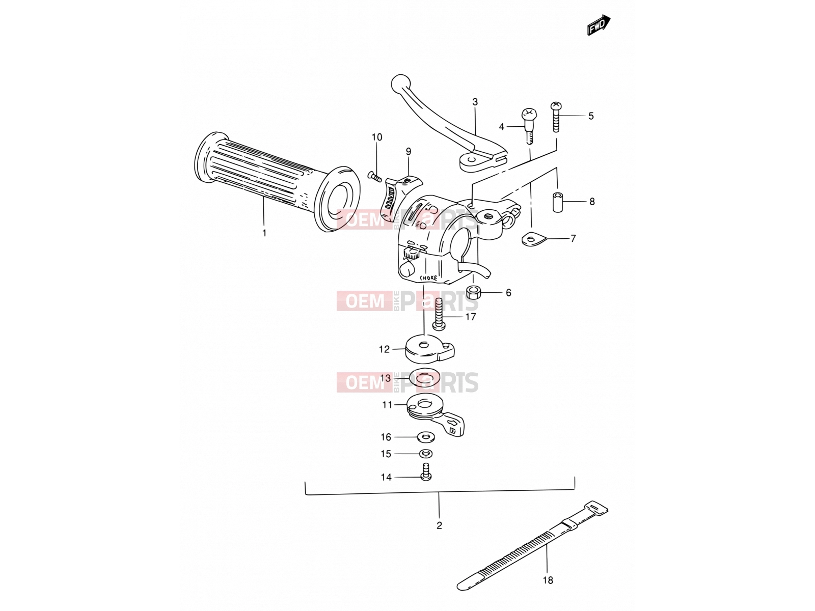 SUZUKI FZ50 G (1986) 50 - LEFT HANDLE SWITCH (E06, E09, E10, E24, E26)