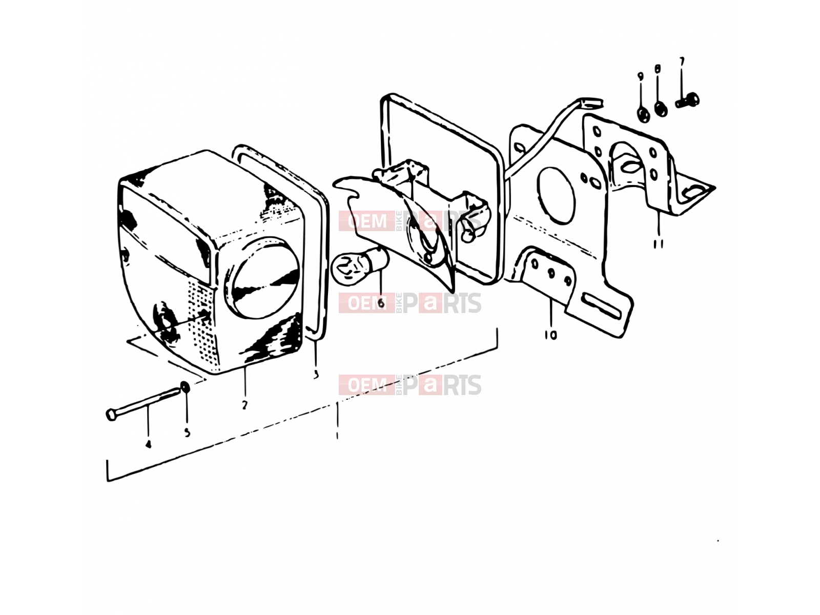 39 - REAR COMBINATION LAMP (E02, E04, E16, E21, E25) - Suzuki GT250E N (1992)