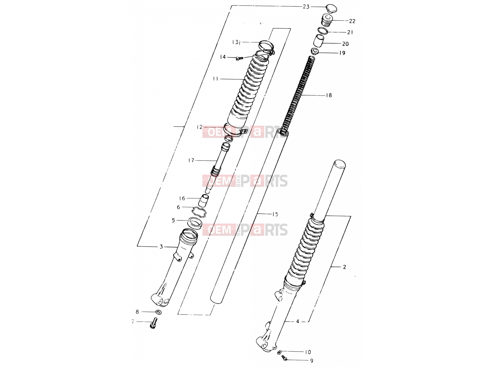 SUZUKI SP400 T (1996) 48 - FRONT FORK (E06)