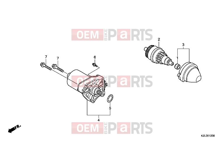 E-12 STARTER ENGINE (1) - Honda NSC110MPDE NSC110MPDE 2014
