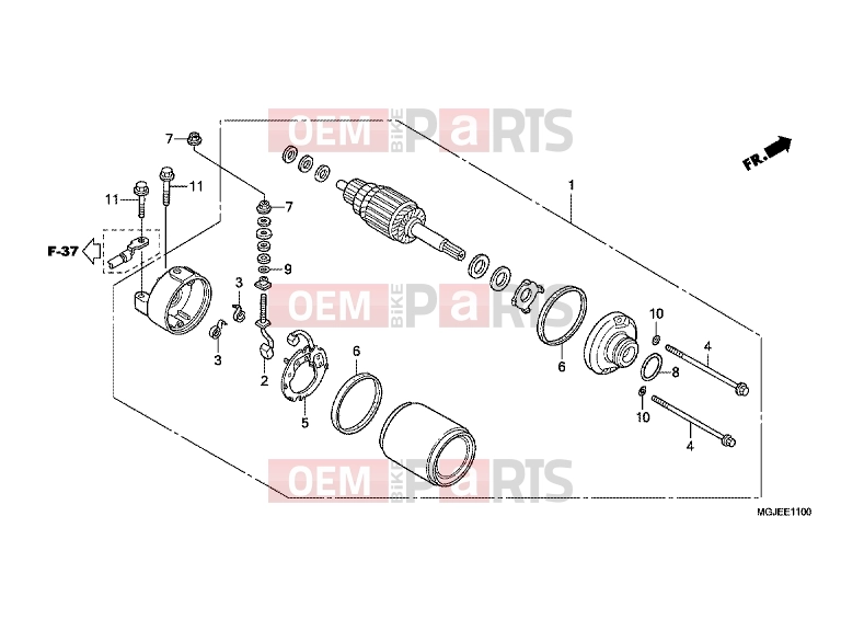 E-11 STARTER ENGINE - Honda CBF1000FC CBF1000F 2012
